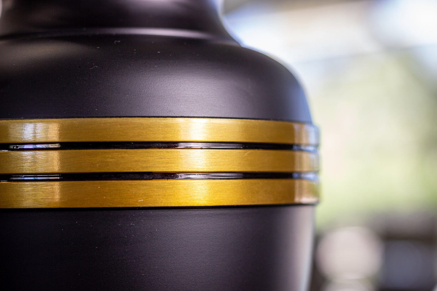 Black and Gold Urn - Urn for Human Ashes