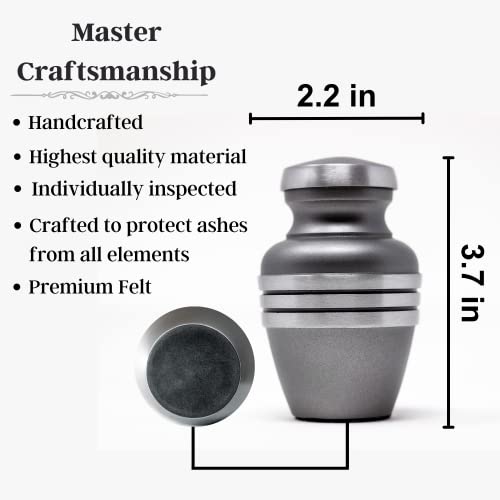 Pewter Small Urn for Ashes - Pewter Keepsake Urn